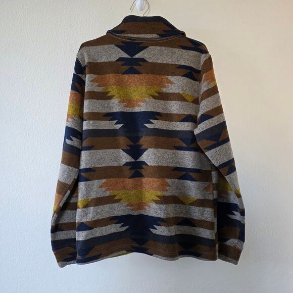 Junk Food Clothing Los Angeles Aztec Southwestern Cardigan Mens Size L Brown - Picture 7 of 11
